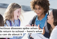 Sick kids can spread diseases in their households and classrooms. kali9/E+ via Getty Images